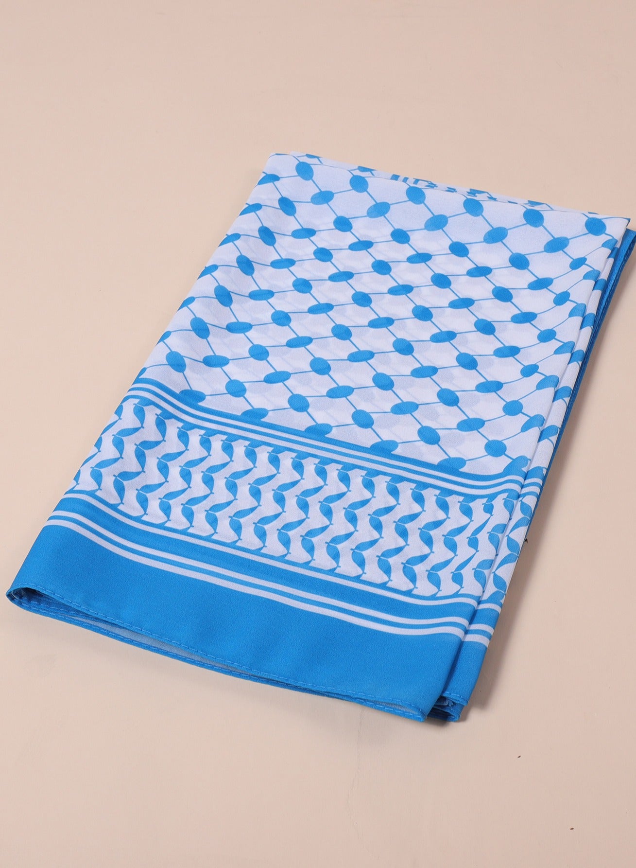 New Arab Headscarf Printed Checkered Long Scarf Middle n Lace Shawl Women's Scarf
